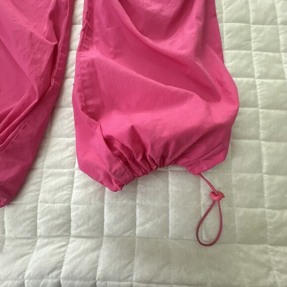 FADED ROSE ESSENTIALS Womens Pants Medium Hot Pink Parachute Casual Streetwear - Picture 5 of 16